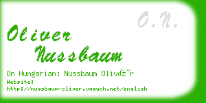 oliver nussbaum business card